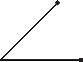 acute angle vector outline