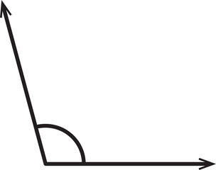 obtuse angle vector outline