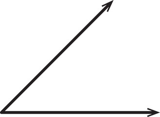 acute angle vector outline