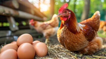Efficient egg gathering system in spacious commercial hen house with free roaming hens