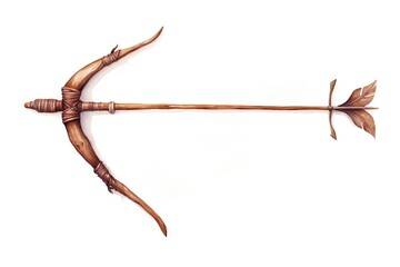 Archery arrow isolated on white background. 3D illustration. Vintage style. - obrazy, fototapety, plakaty