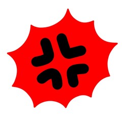 Obraz premium 怒 ふきだし