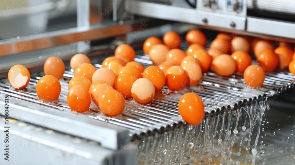 Poster efficient egg sorting machine in a commercial egg production facility for streamlined operations