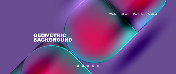 a geometric background with a purple , pink and blue gradient . High quality