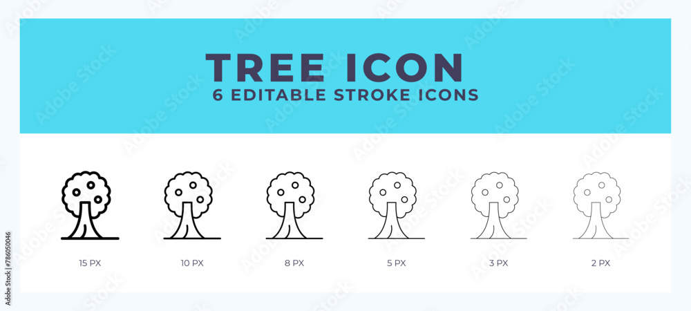 Poster tree line icon. high quality icon symbol for web design. app
