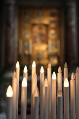 candles in church