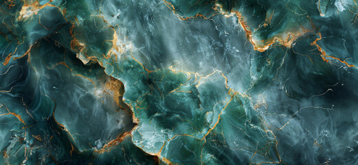 A blue and gold marble wall with a lot of detail - obrazy, fototapety, plakaty