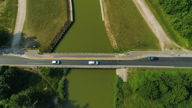 Bridge Beautiful Canal Jamno Kanal Mielno Aerial View Poland