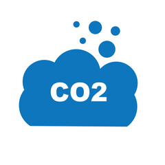 

 carbon dioxide emissions, vector icon illustration. Carbon emissions reduction icon. environment concept. flat design illustration on the background.