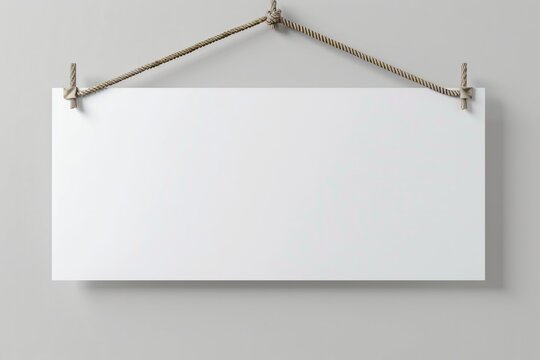 Banner Blank. Advertising Background for Business Announcement on White Canvas