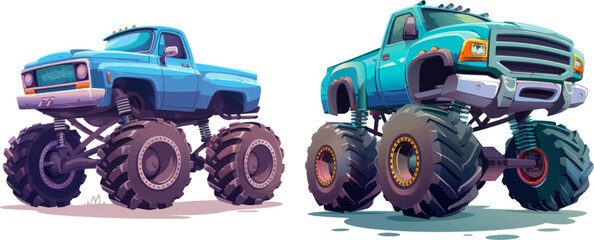 Cartoon monster truck