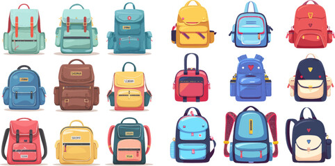 Backpacks with zipper and pockets for study and traveling