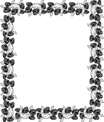 abstract floral frame