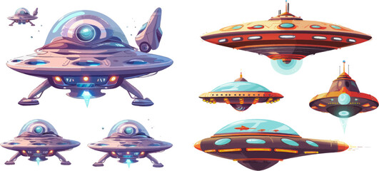 Cartoon ufo spaceship