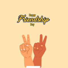 Happy friendship day text effect