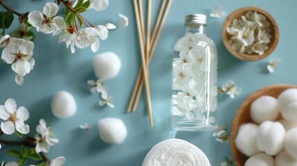 Effective makeup remover alongside used cotton rounds showcasing its cleaning power and the beauty care routine