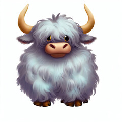 Naklejka premium 3D furry forest animal with beautiful colors and white background. with Generative AI technology 