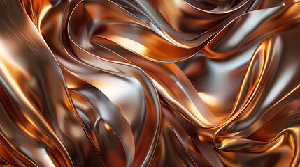 Metallic copper and bronze waves swirl in abstract, refining urban photo themes.