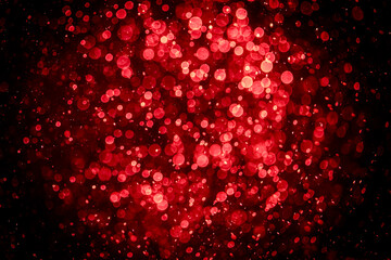 Blurred photo with red dots visible glittering, shining brightly look and feel luxurious