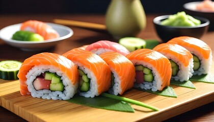 Delicious painting sushi 