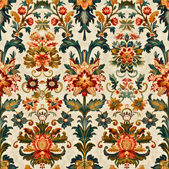 Antique Spring Tapestry Seamless Pattern