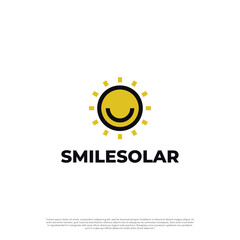 Sun character. Positive vector symbol, good morning