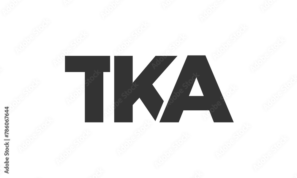 Poster tka logo design template with strong and modern bold text. initial based vector logotype featuring s