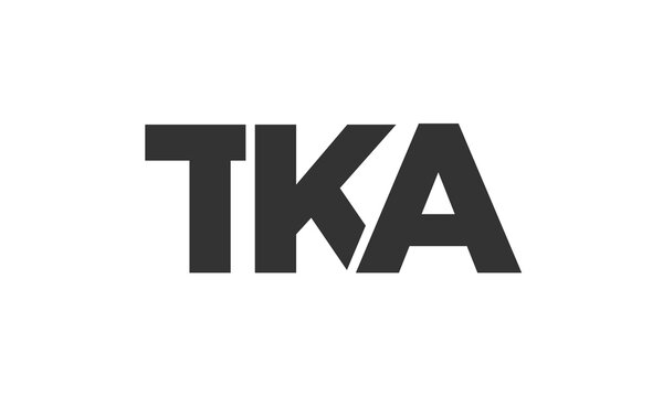 TKA logo design template with strong and modern bold text. Initial based vector logotype featuring simple and minimal typography. Trendy company identity.