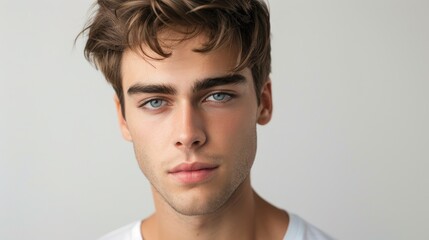 Naklejka premium Attractive Caucasian male person with a cool and youthful appearance