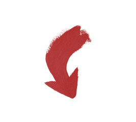 Watercolor arrow red on a white background - 786068858