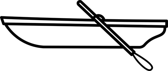 Canoe Outline Illustration