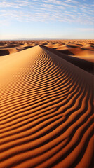 Fototapeta na wymiar Sand dunes in the Sahara desert. Morocco. Africa. Vertical