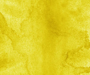 Hand painted yellow watercolor background. - 786070047