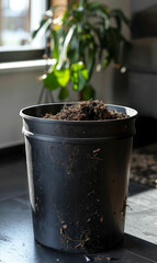 Organic composting setup with garden waste, promoting sustainable living.