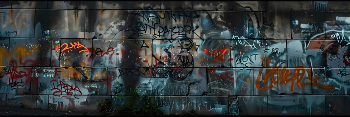 graffiti concrete wall dark