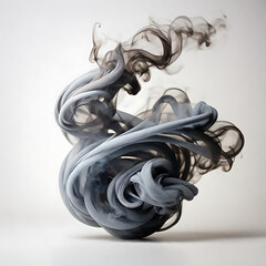 smoke abstract isolated in white