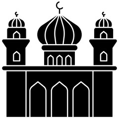 Mosque Glyph Icon