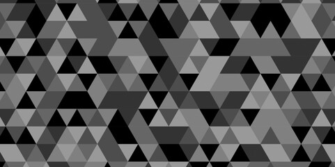 Modern abstract geometric polygon background. Abstract polygon triangle background vector illustration. Gray and black Polygon Mosaic Background.