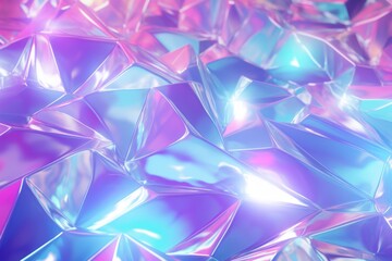 Obraz premium Light violet, pink, blue color stripes - psychedelic holographic background. Beautiful soft abstract holographic background illustration texture foil