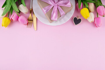 Mother day table setting background - 786081049