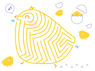 かわいいひよこの迷路 © twomoons