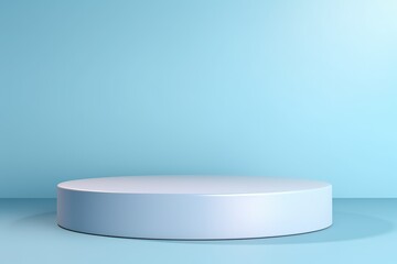 Minimal background. Podium and light blue background for product presentation. 3d rendering illustration