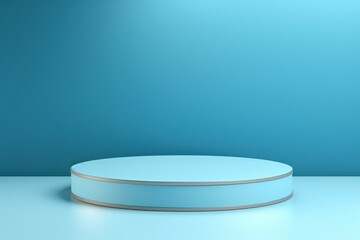 Minimal background. Podium and light blue background for product presentation. 3d rendering illustration