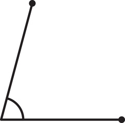 acute angle vector outline