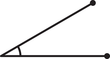 acute angle vector outline