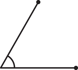 acute angle vector outline