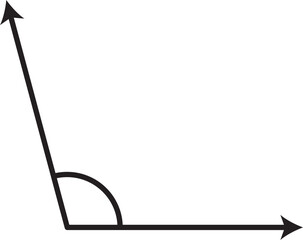 obtuse angle vector outline