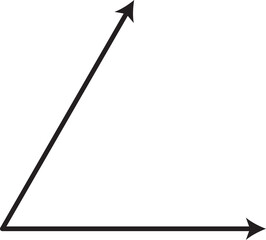 acute angle vector outline