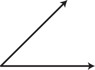 acute angle vector outline