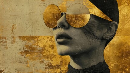 Portrait of a woman with round glasses